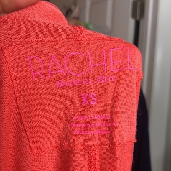 Rachel Rachel Roy Blouse Peach Pink Orange XS Love Is All You Need - Picture 5 of 6